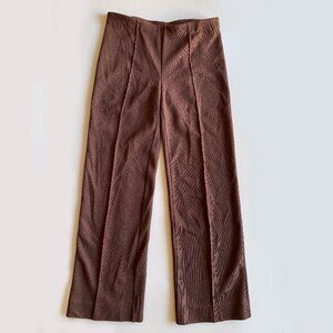 Missoni Italy Brown Knit Pull-on Designer Pants Women’s Size 40 IT Wide Leg Vtg
